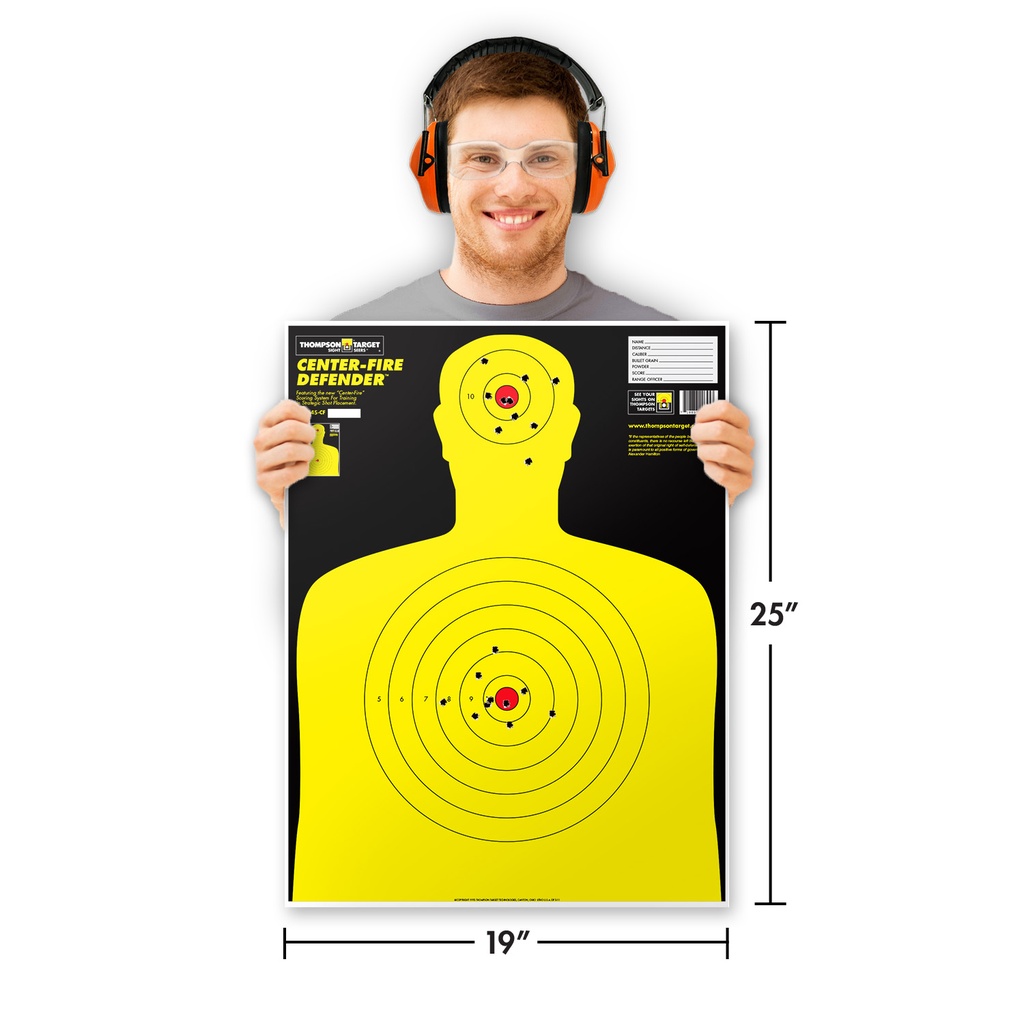 Case of 12 - Center-Fire Silhouette 19&quot;x25&quot; size