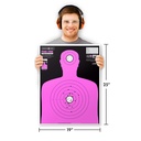 Case of 12 Pink-Fire Silhouette 19&quot;x25&quot; Paper Targets (20 Pack Roll)