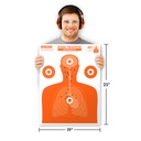 Case of 12 - Basic Training Silhouette 19&quot;x25&quot; Paper Targets (20 Pack Roll)