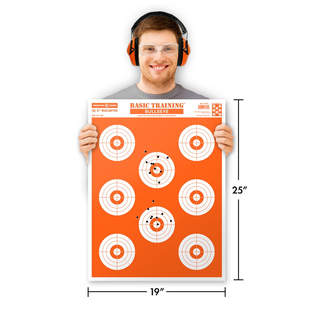 Basic Training Bullseye 19&quot;x25&quot; Paper Targets (500 Case)