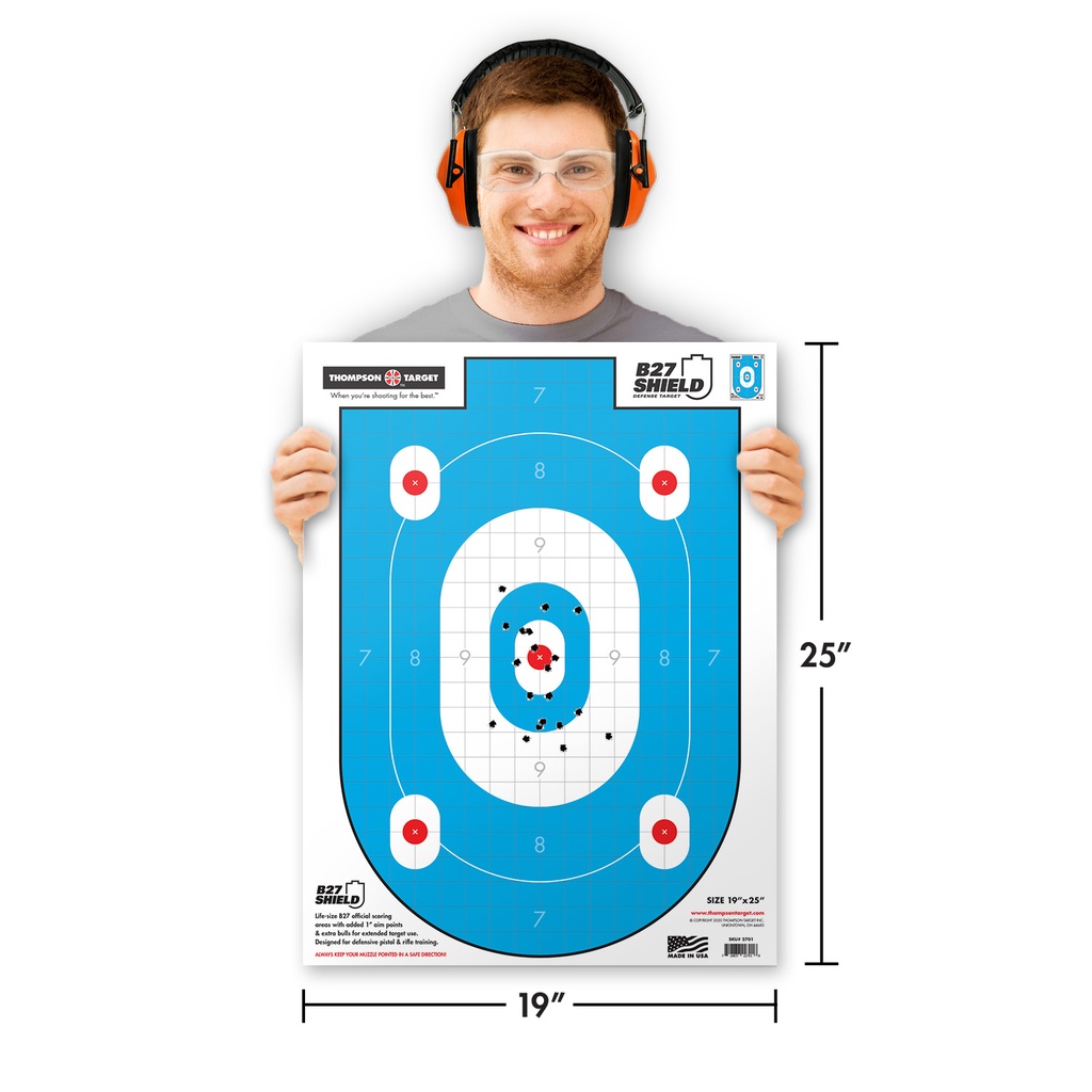 B27-Shield 19&quot;x25&quot; Paper Targets (500 Case)