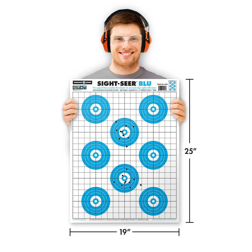Sight Seer Blu 19&quot;x25&quot; Paper Targets (100 Pack)