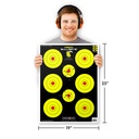 Neon Bullseye 19&quot;x25&quot; Paper Targets (20 Pack)