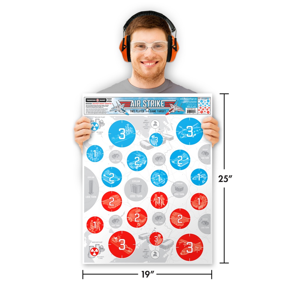 Case of 12 - Air Strike 19&quot;x25&quot; Paper Targets (20 Pack Roll)