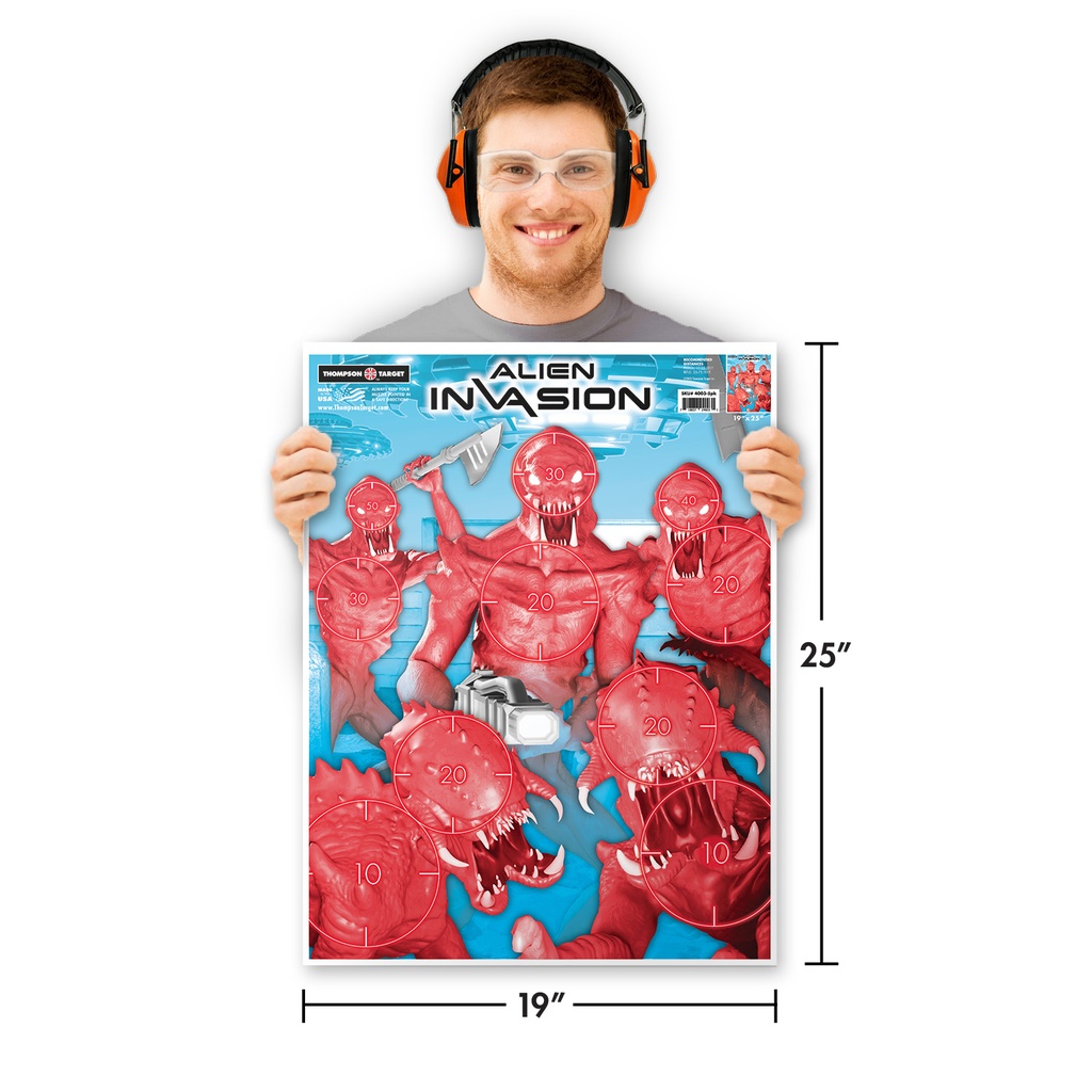Alien Invasion Game 19&quot;x25&quot; Paper Targets (20 Pack)
