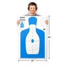 Case of 12 - B27Q-Blue Silhouette 25&quot;x38&quot; Paper Targets (10 Pack Roll)