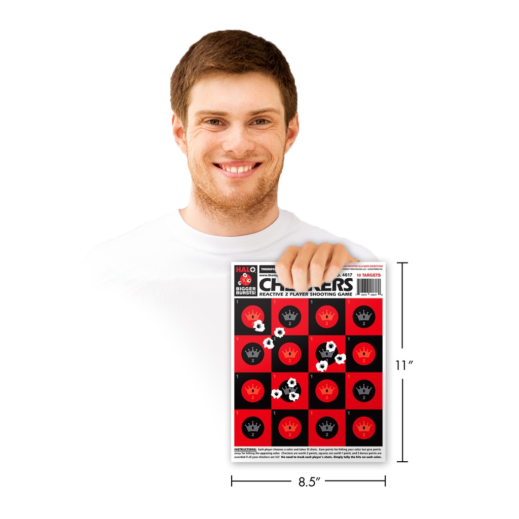 HALO Checkers 8.5&quot;x11&quot; Reactive Targets (10 Pack)