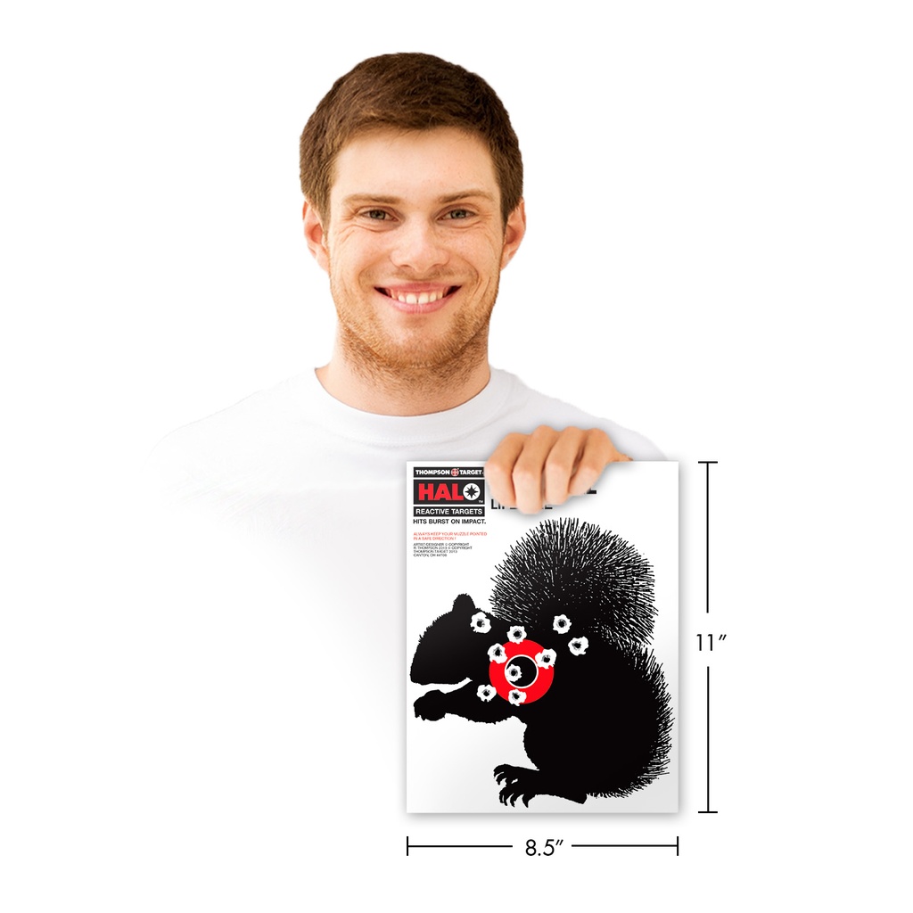 HALO Life-Size Squirrel 8.5&quot;x11&quot; Reactive Targets (10 Pack)