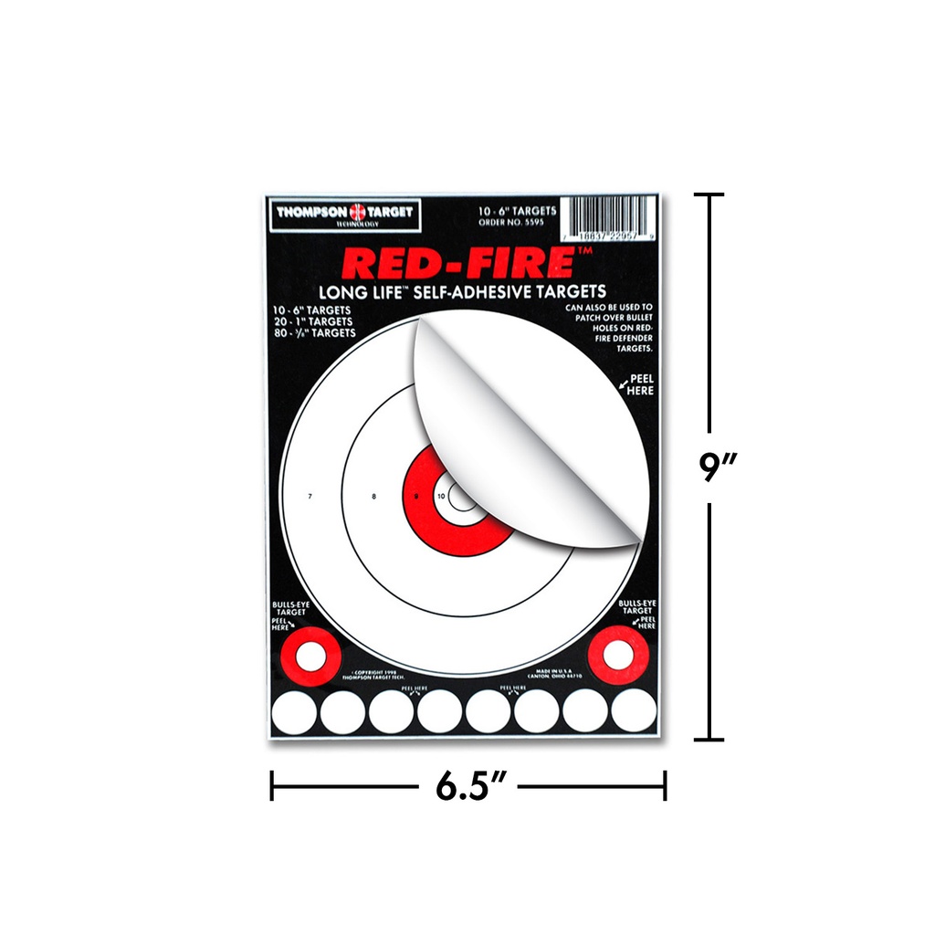Red-Fire 6.5&quot;x9&quot; Adhesive Targets (10 Pack)