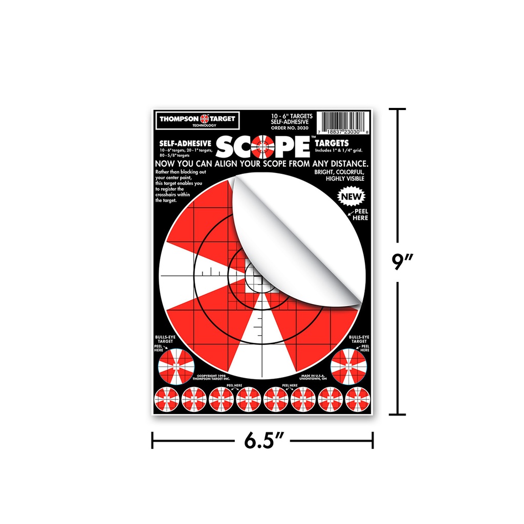 Scope 6.5&quot;x9&quot; Adhesive Targets (10 Pack)
