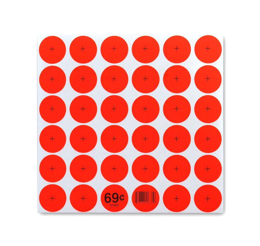 Hot Spots 1&quot; Adhesive Targets Box of 100 Sheets (34/Sheet)