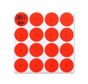 Hot Spots 1.5&quot; Adhesive Targets Box of 100 Sheets (15/Sheet)
