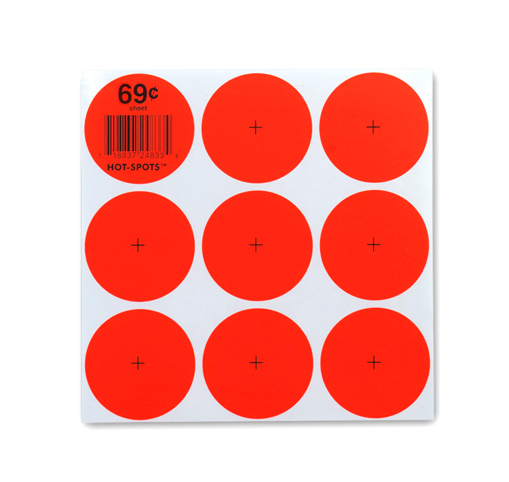 Hot Spots 2&quot; Adhesive Targets Box of 100 Sheets (8/Sheet)