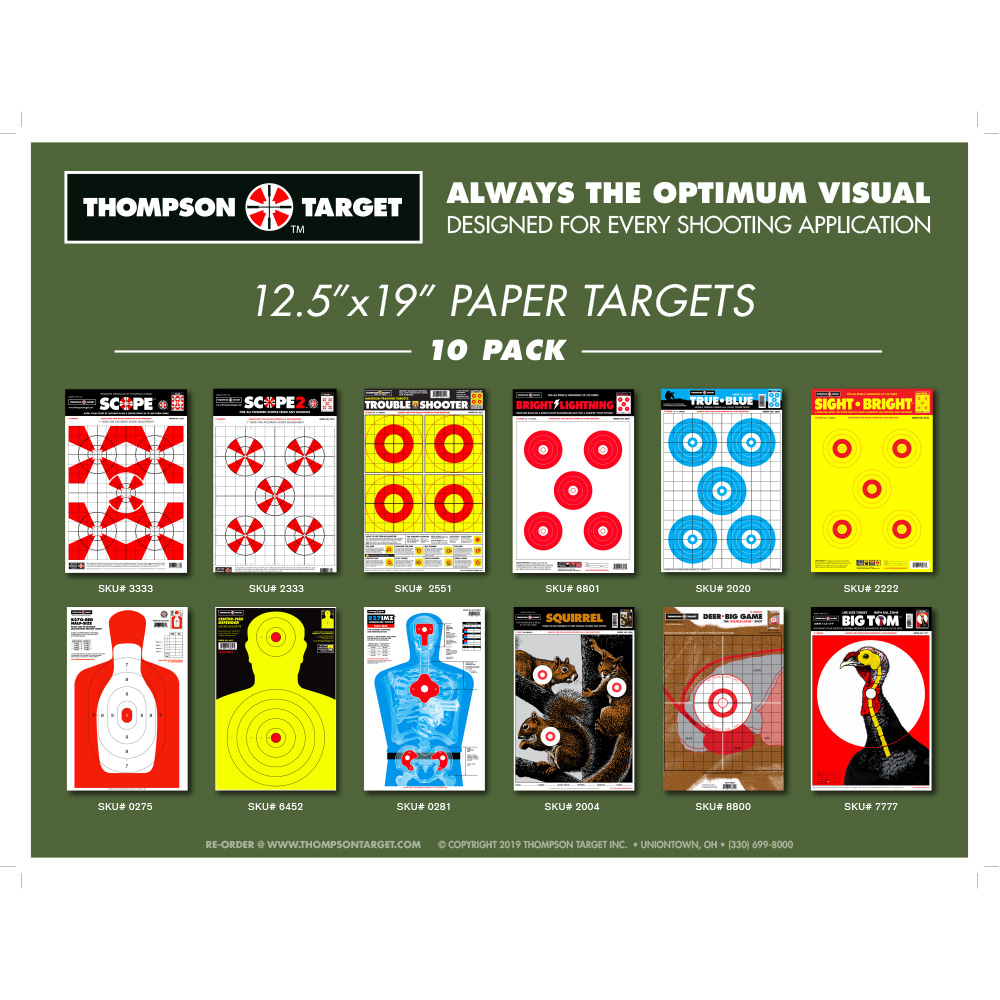 Metal Display with 144 Units of 12.5&quot;x19&quot; Paper Targets 10/Pack
