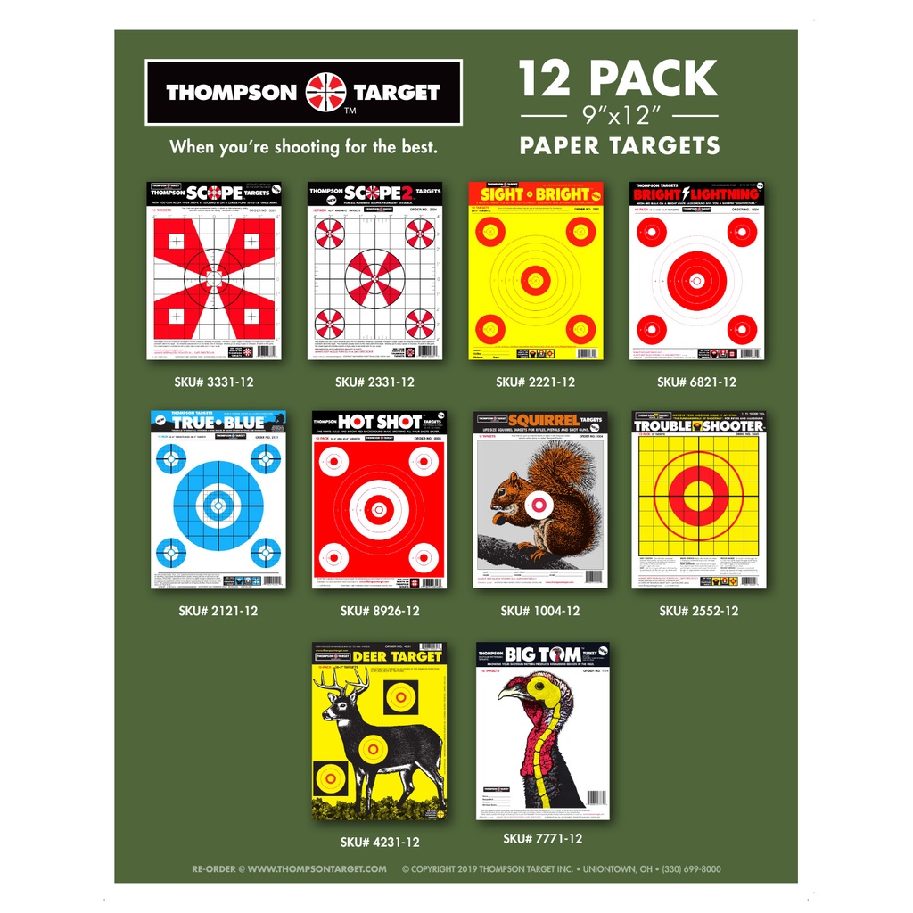 5800 Metal Cascading Display with 100 Units of 9&quot;x12&quot; Paper Targets 12/Pack