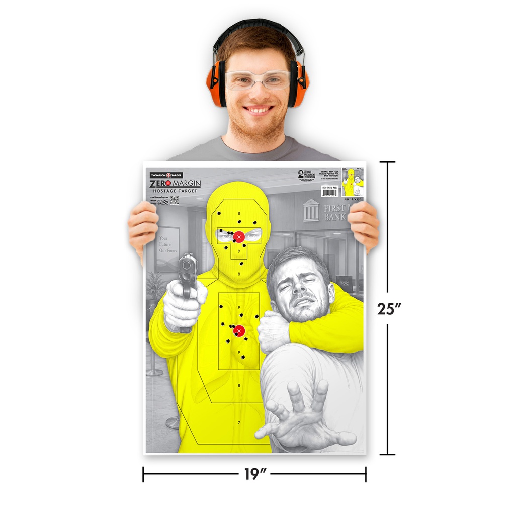 Zero Margin Hostage 19"x25" Paper Target Size