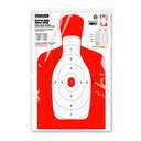 B27Q-Red Half-Size Silhouette 12.5&quot;x19&quot; Paper Target (Retail 10 Pack)