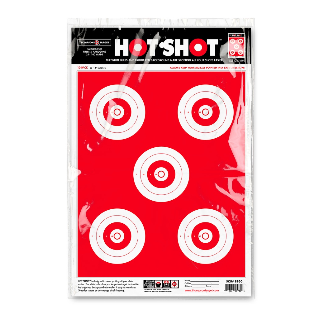 Hot Shot 12.5&quot;x19&quot; Paper Targets (Retail 10 Pack)