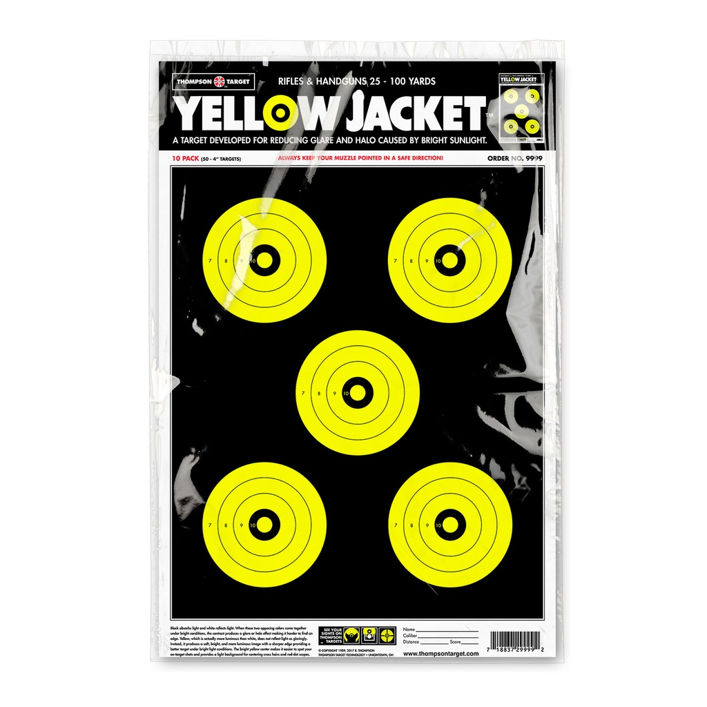 Yellow Jacket 12.5&quot;x19&quot; Paper Targets (Retail 10 Pack)