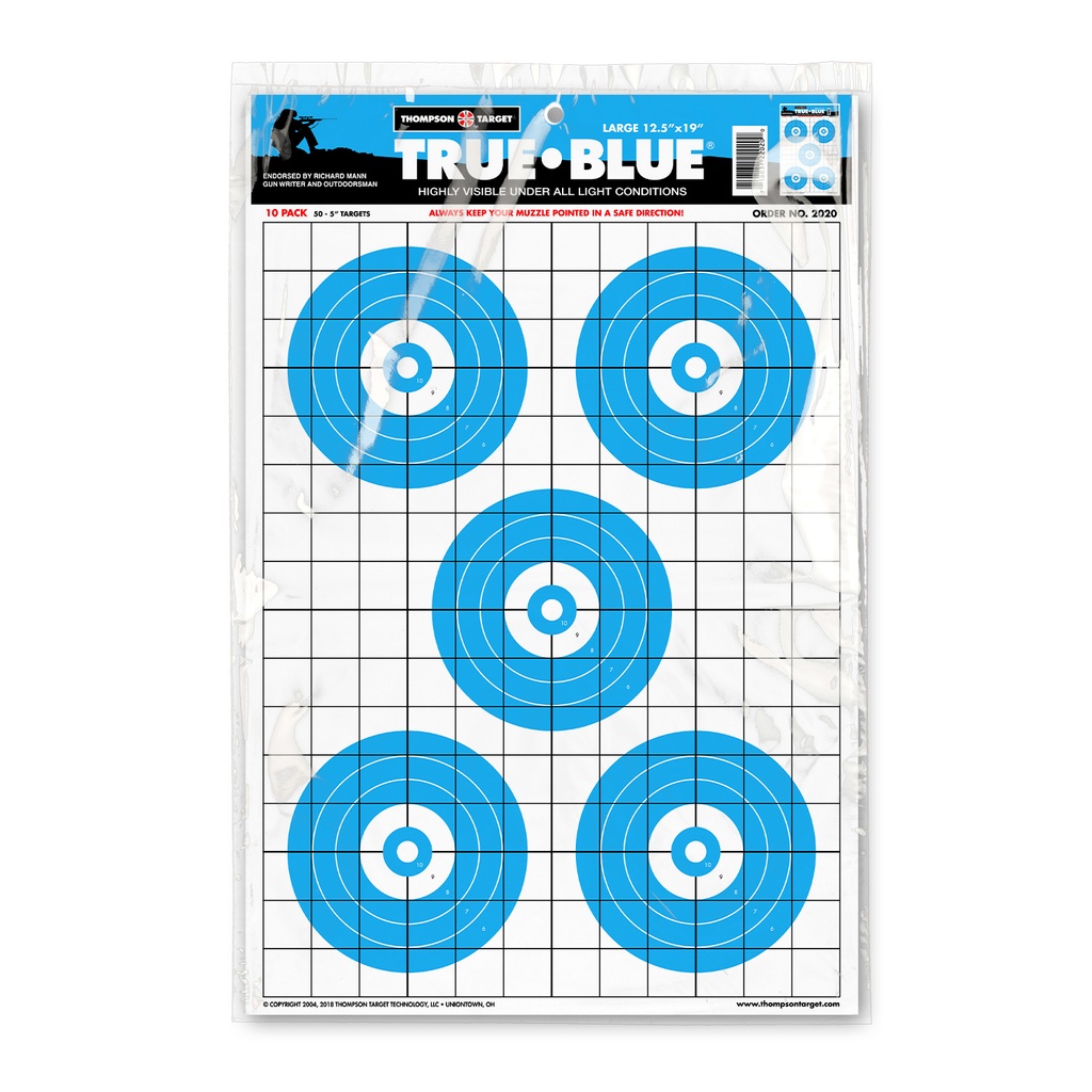 True Blue 12.5&quot;x19&quot; Paper Targets (Retail 30 Pack)