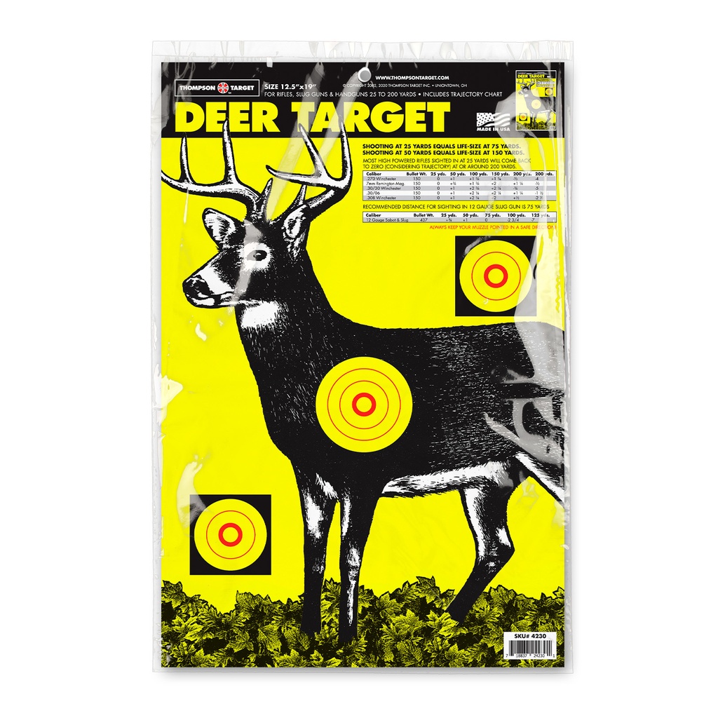 Deer 12.5"x19" Paper Targets (Retail 30 Pack)