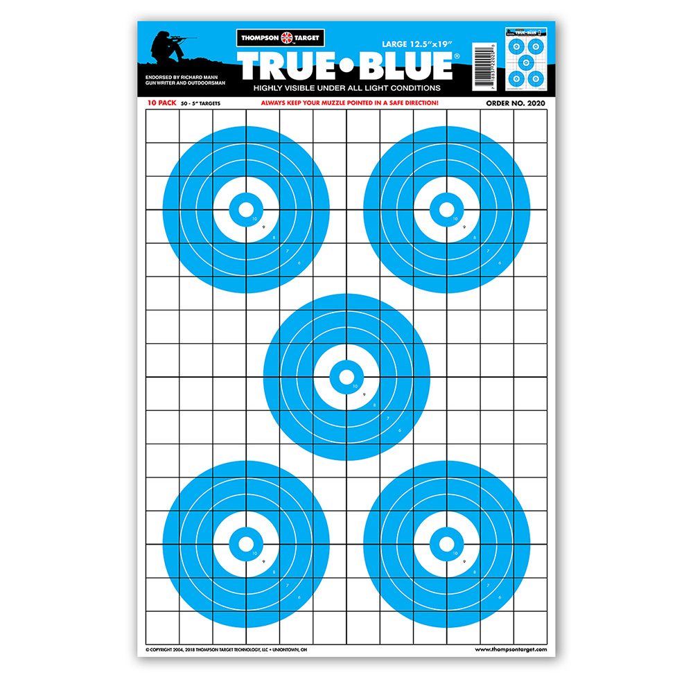 True Blue 12.5"x19" Paper Targets (Bulk 100 Pack)