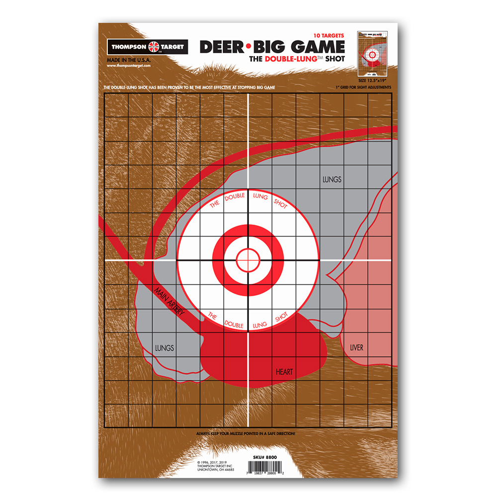 Life-Size Deer 12.5"x19" Paper Targets (Bulk 100 Pack)