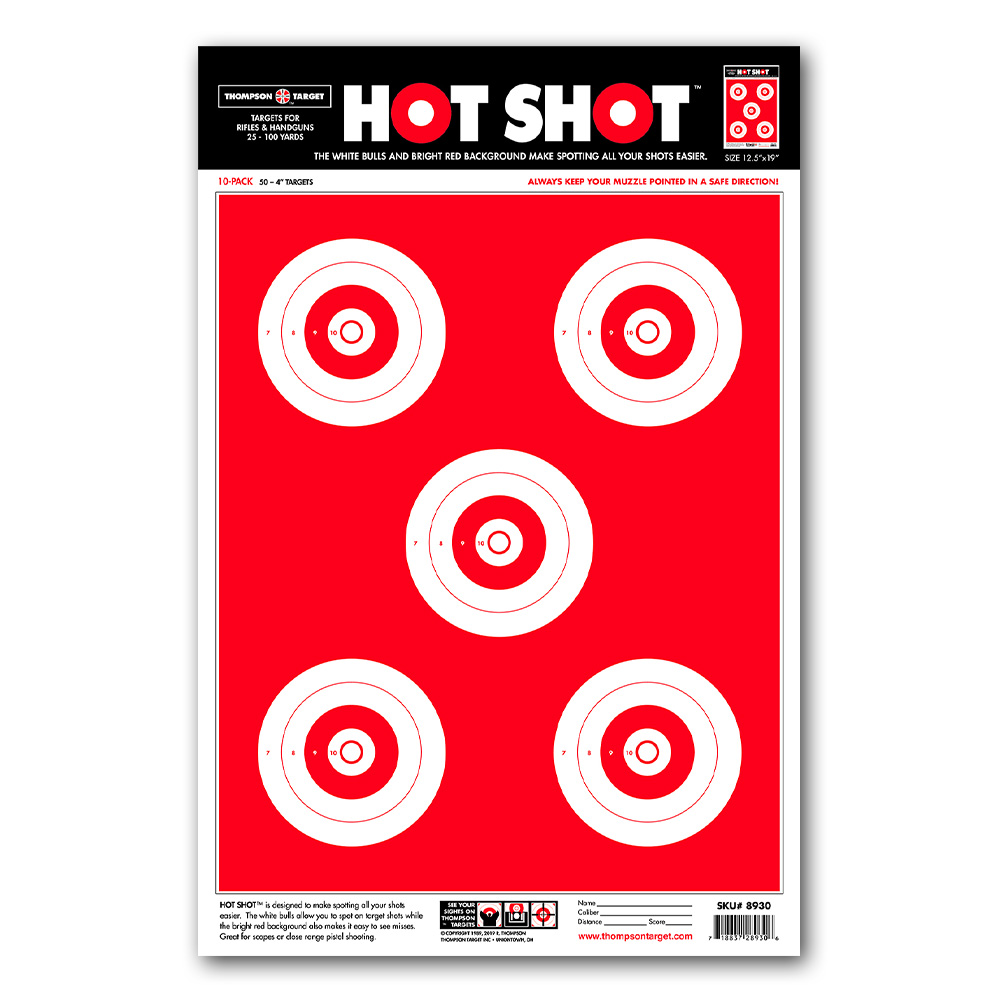 Hot Shot 12.5&quot;x19&quot; Paper Targets (Bulk 100 Pack)