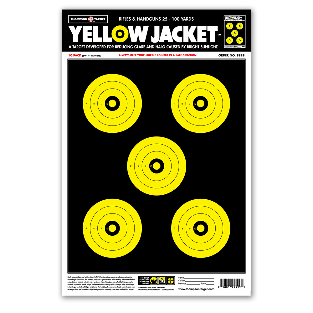 Yellow Jacket 12.5&quot;x19&quot; Paper Targets (Bulk 100 Pack)