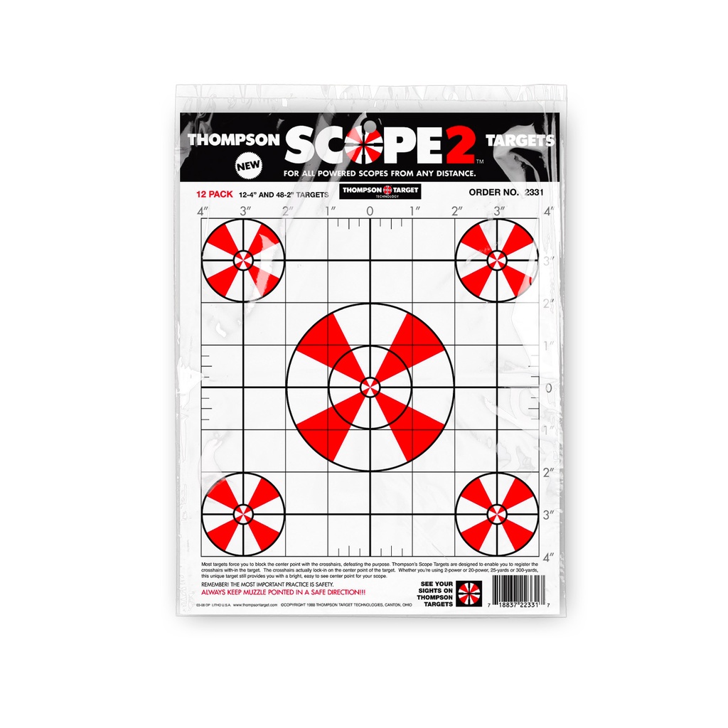 Scope-2 9"x12" Paper Targets (Retail 12 Pack)