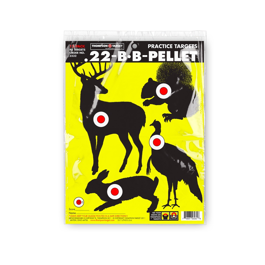 .22 BB Pellet 9"x12" Paper Target (Retail 12 Pack)