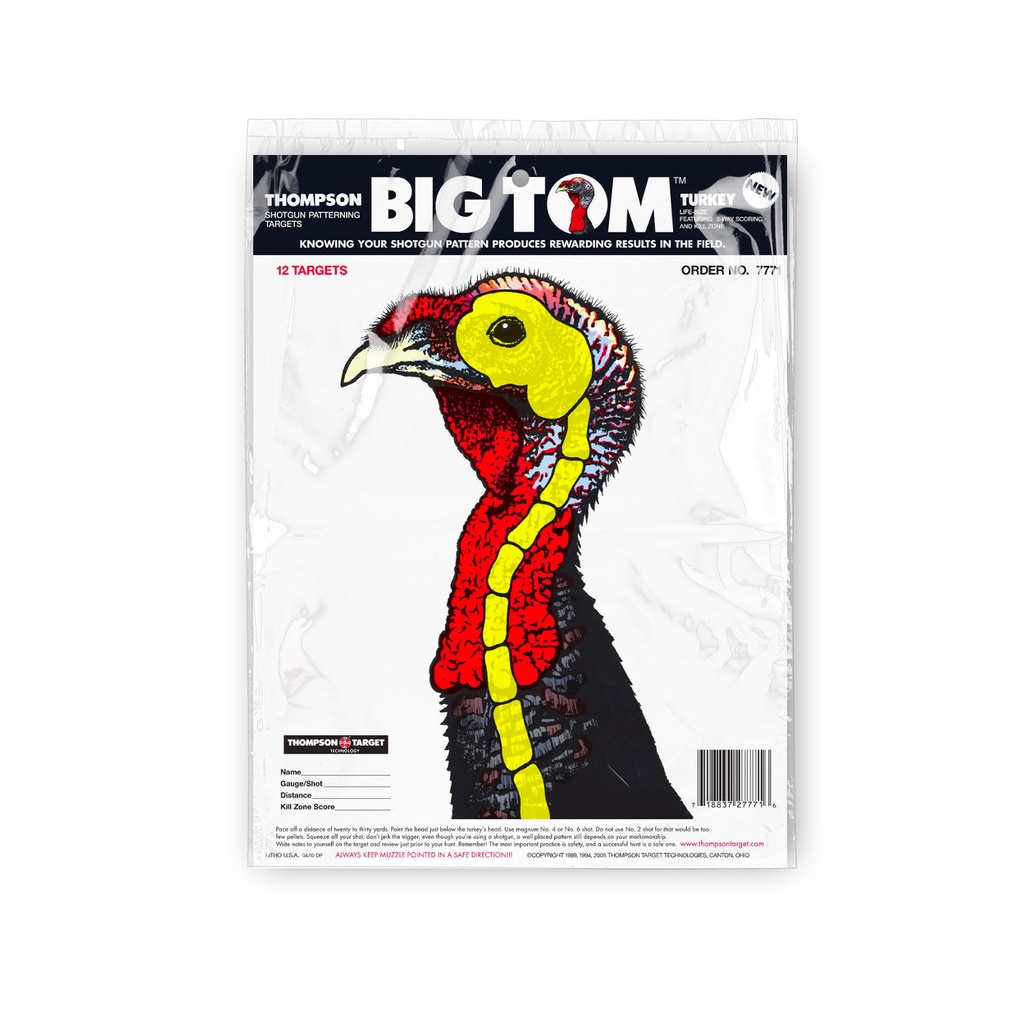 Life-Size Turkey 9"x12" Paper Targets (Retail 12 Pack)