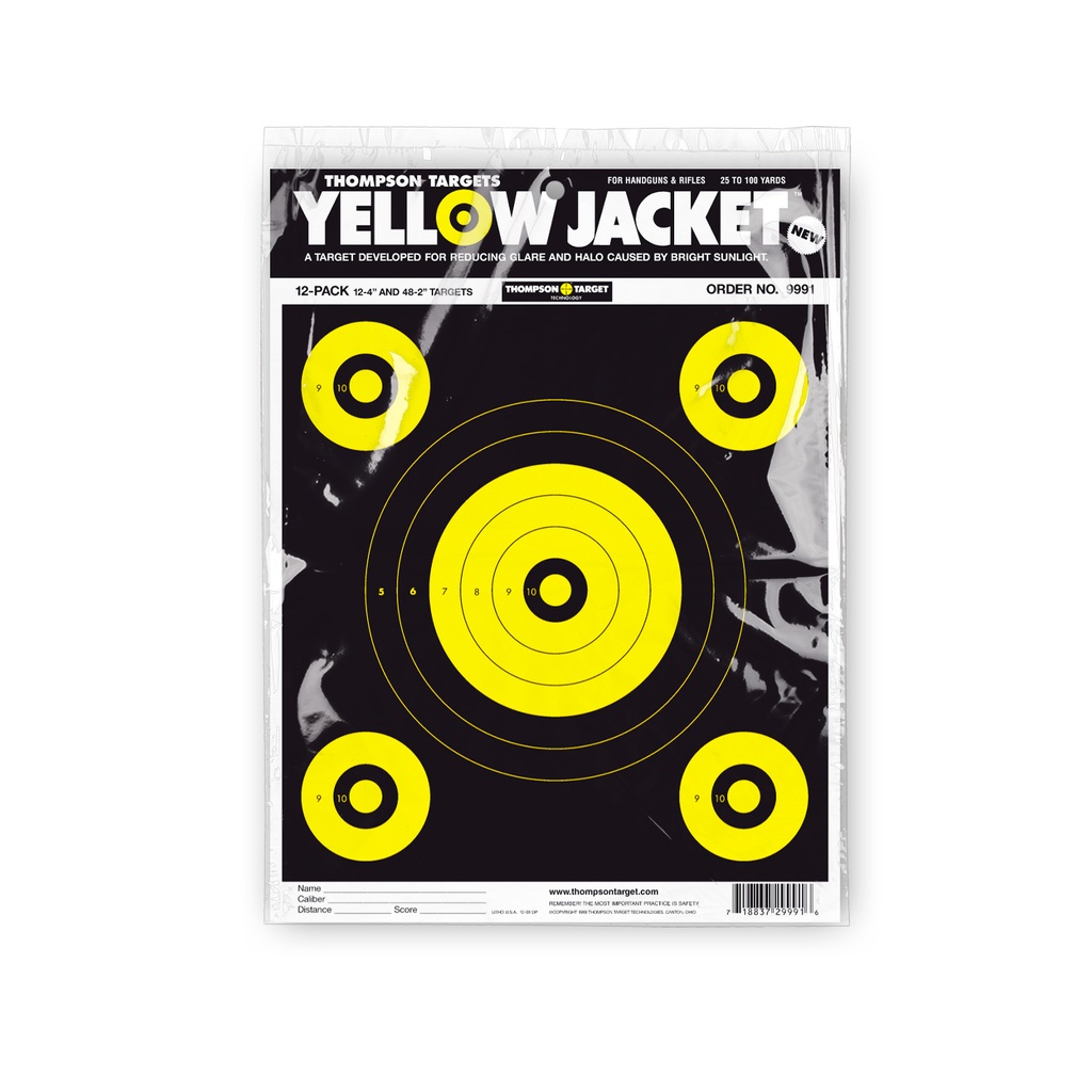 Yellow Jacket 9"x12" Paper Target (Retail 12 Pack)