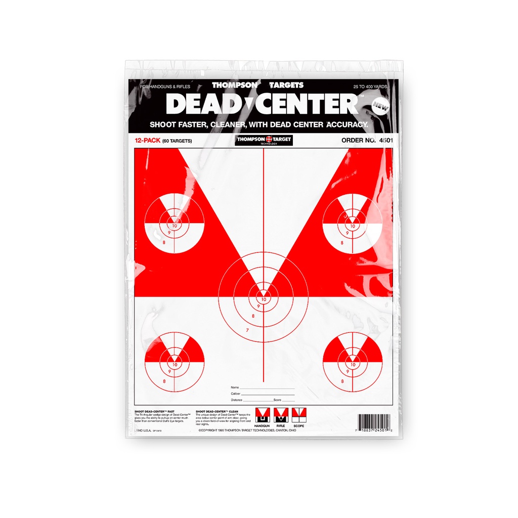 Dead Center 9&quot;x12&quot; Paper Target (Retail 60 Pack)