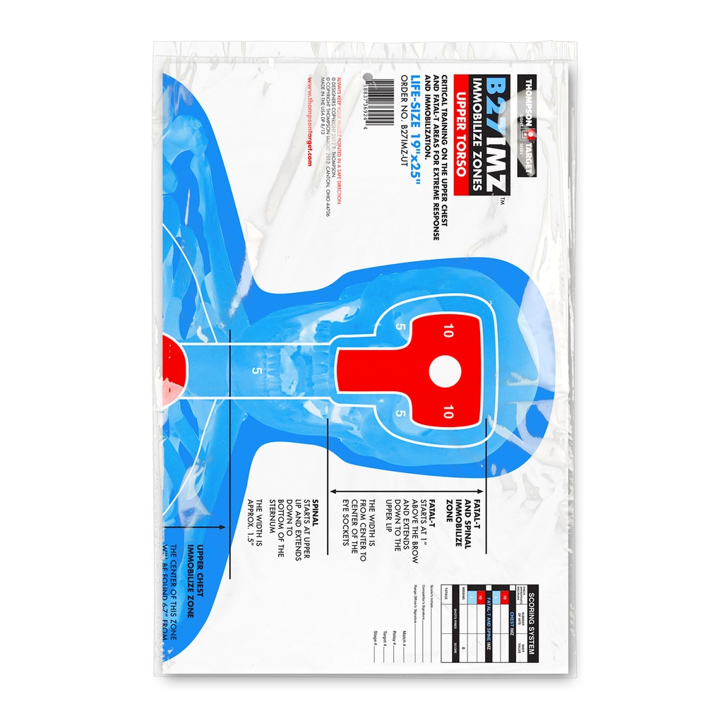 B27-IMZ Silhouette 19&quot;x25&quot; Paper Targets (Retail 5 Pack)