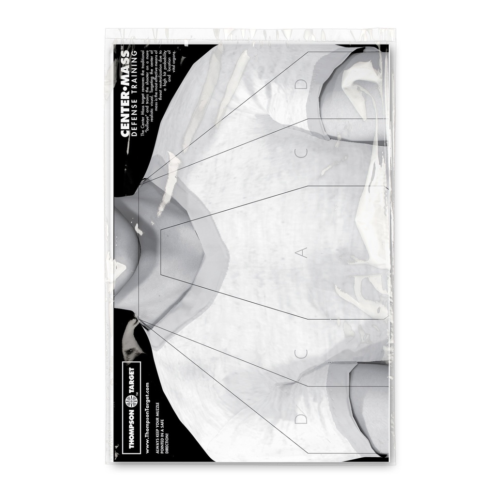 Center-Mass Defense 19&quot;x25&quot; Paper Targets (Retail 5 Pack)