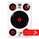 HALO Bullseye 10" &amp; 4" Reactive 12.5"x19" Targets (Retail 5 Pack)