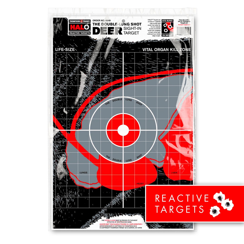 HALO Life-Size Deer 12.5&quot;x19&quot; Reactive Target (Retail 5 Pack)