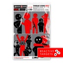 HALO Threat Code: RED 12.5&quot;x19&quot; Reactive Target (Retail 5 Pack)