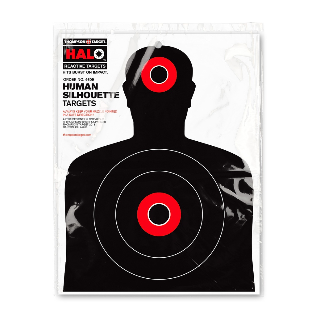 HALO Silhouette 8.5&quot;x11&quot; Reactive Targets (Retail 10 Pack)