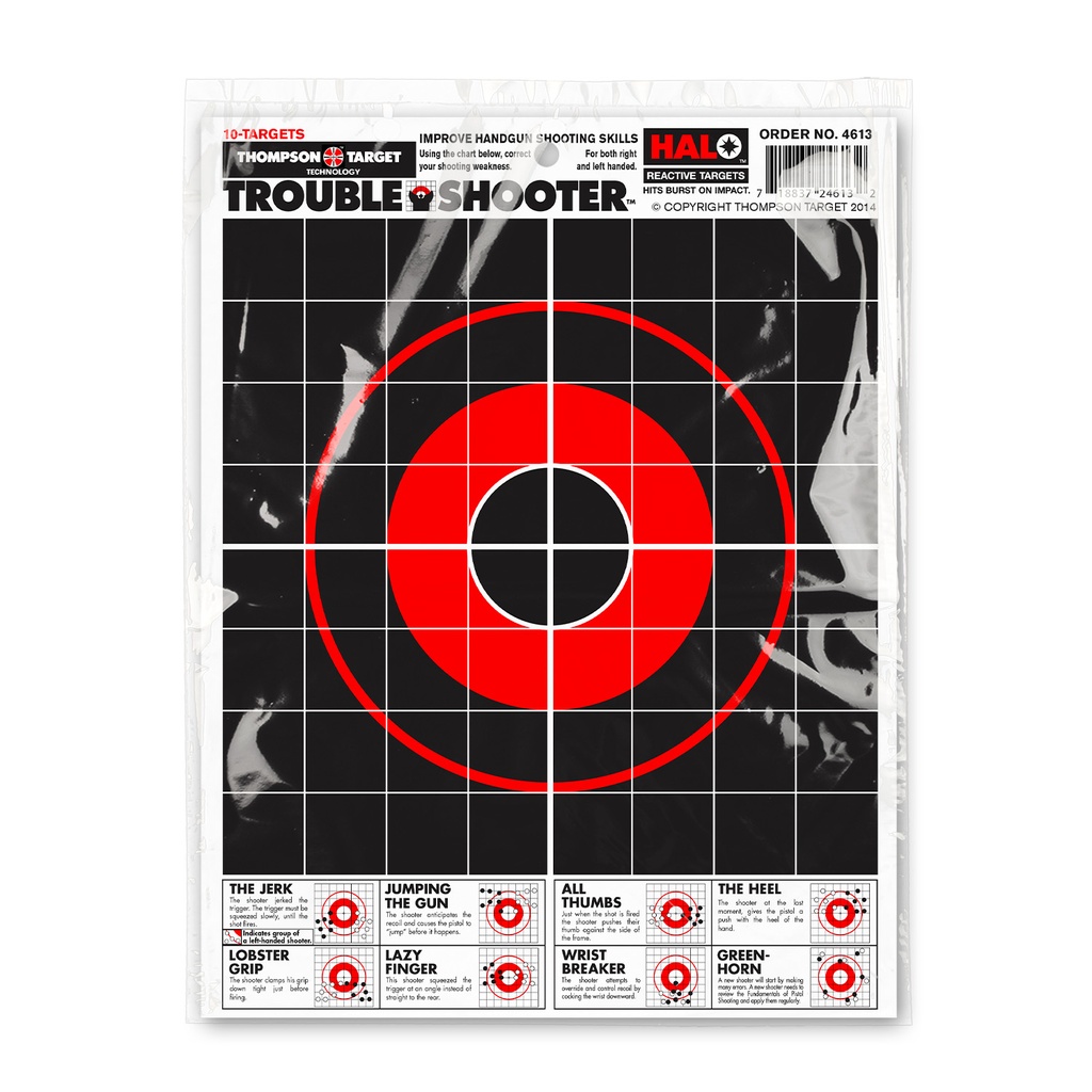 HALO Trouble Shooter 8.5"x11" Reactive Target (Retail 10 Pack)