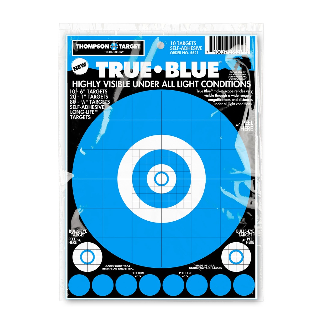 True-Blue 6.5&quot;x9&quot; Adhesive Targets (Retail 10 Pack)