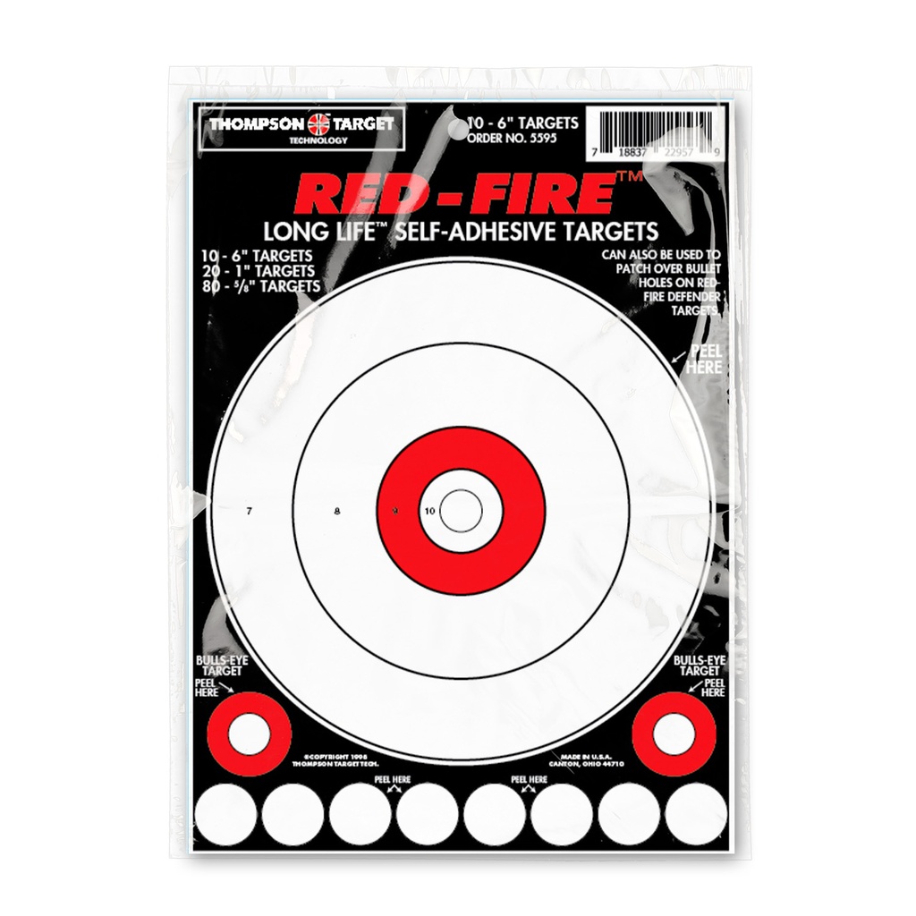 Red-Fire 6.5"x9" Adhesive Targets (Retail 10 Pack)