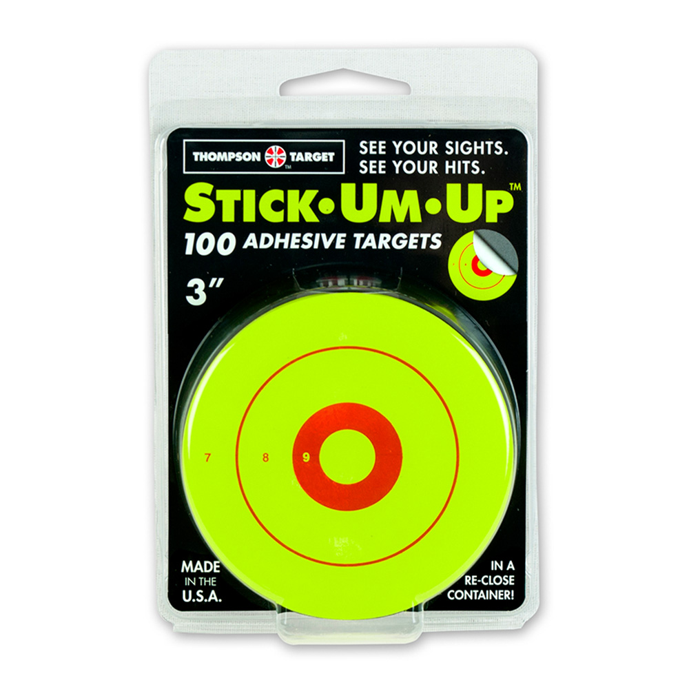Stick-Um-Up Green 3&quot; Adhesive Targets (Retail 100 Pack)
