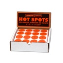 Hot Spots 1.5" Fluorescent Orange Adhesive Targets Box of 12 Packs (10 Sheets/Pack)