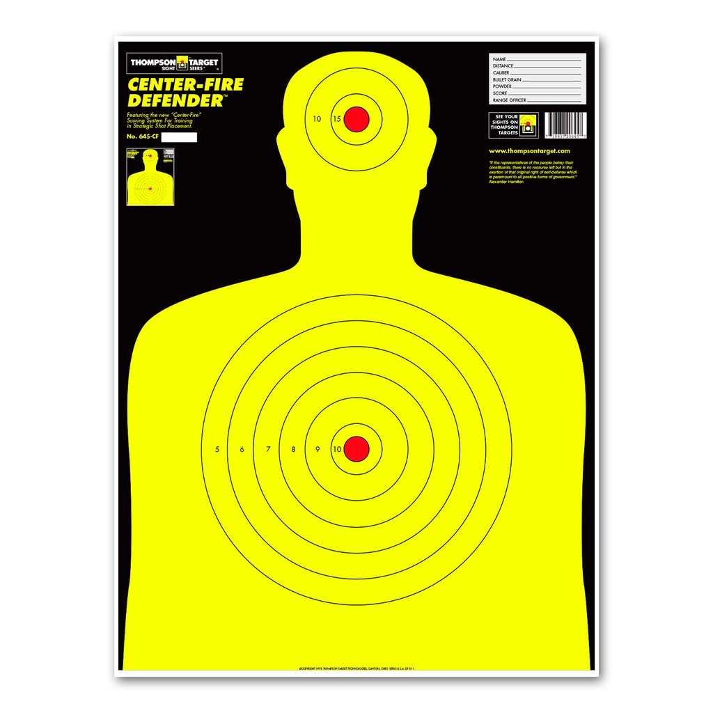 Center-Fire Silhouette 19&quot;x25&quot; Paper Targets (Bulk 100 Pack)