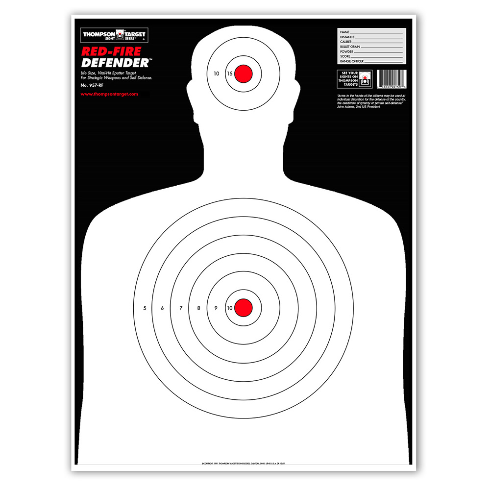 Red-Fire Silhouette 19"x25" Paper Targets (Bulk 100 Pack)