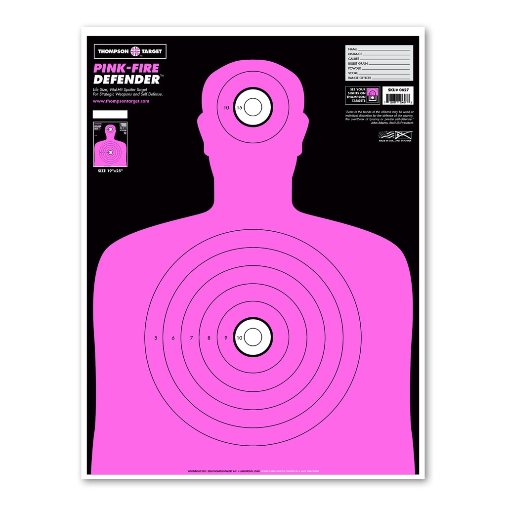 Pink-Fire Silhouette 19"x25" Paper Targets (Bulk 100 Pack)