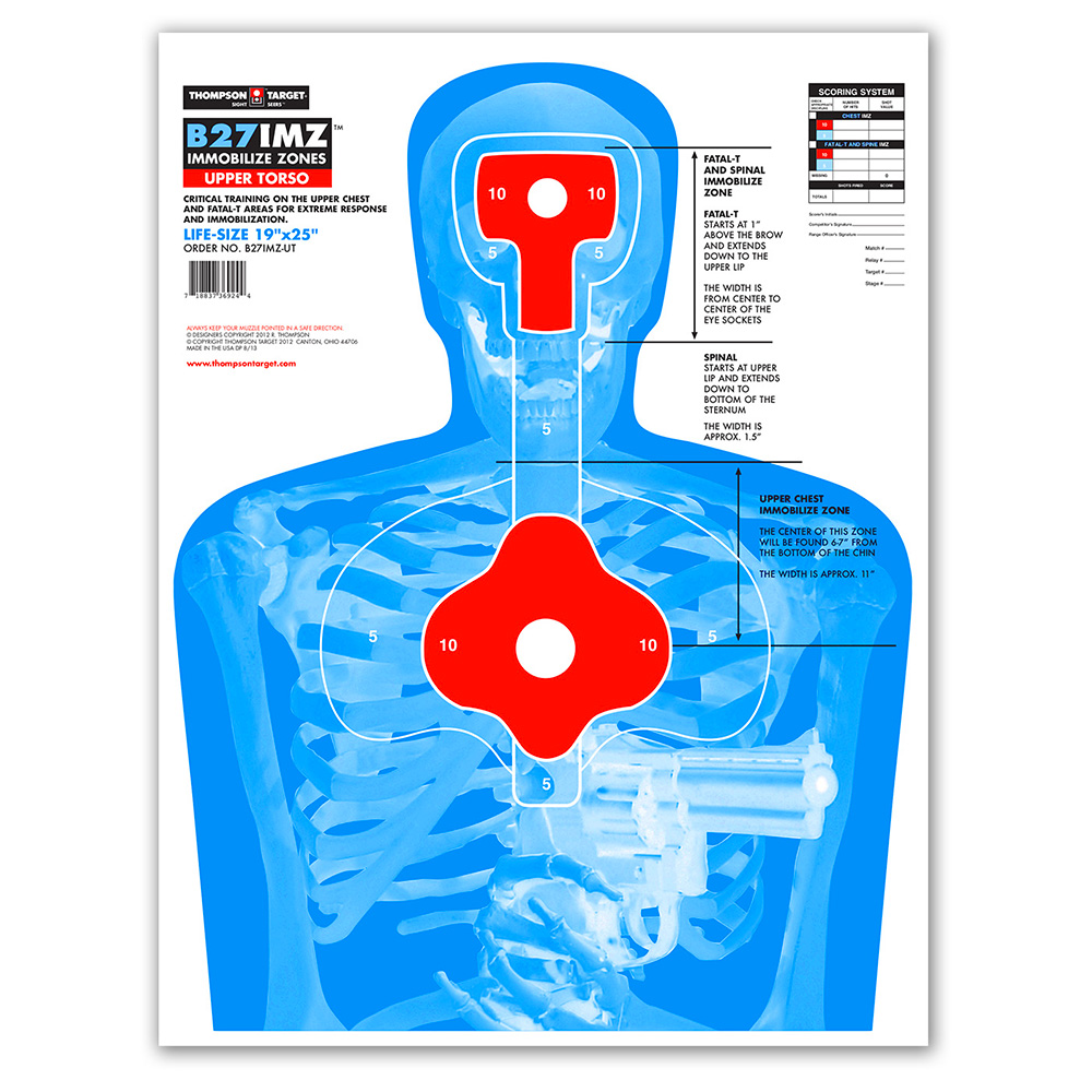 B27-IMZ Silhouette 19&quot;x25&quot; Paper Targets (Bulk 100 Pack)