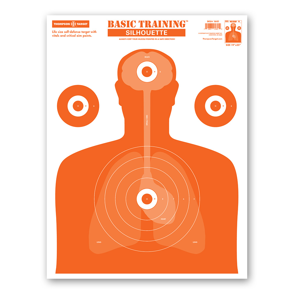Basic Training Silhouette 19"x25" Paper Targets (Bulk 100 Pack)